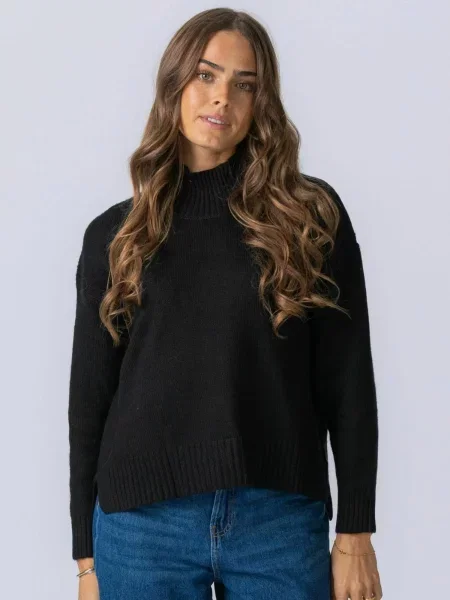 TEESHOPPEN Pulover Emma Knit negru