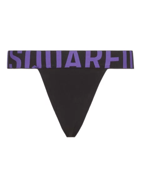 Chiloți tanga Dsquared2 negru