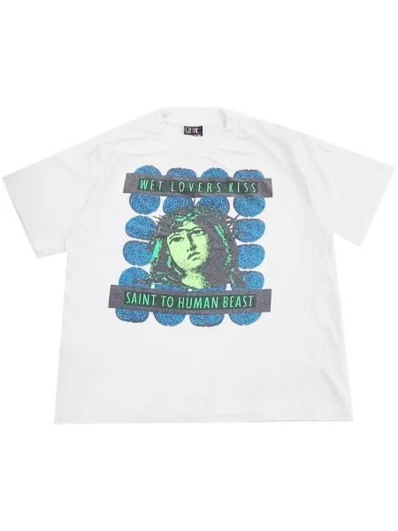 Tricou Saint Mxxxxxx cu imagine alb