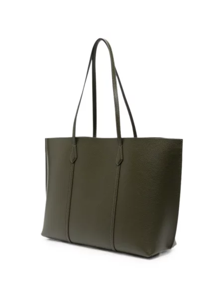 Geantă shopper Tory Burch din piele verde