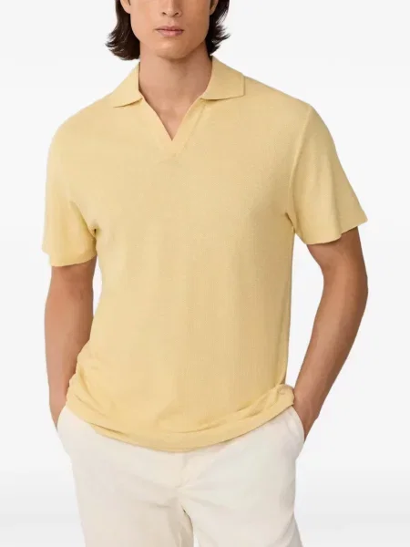 Tricou Hackett London cu decolteu în V galben