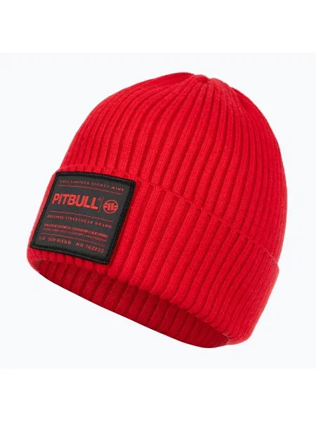 Мъжка зимна шапка Pitbull Beanie Dock red червено