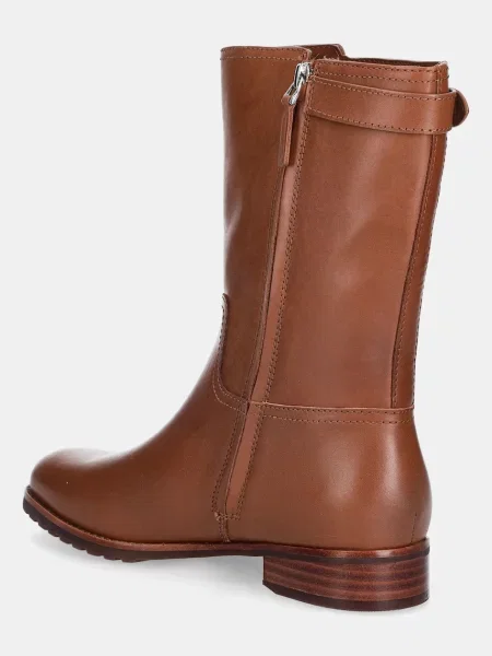 Кожаные ботинки Lauren Ralph Lauren коричневые