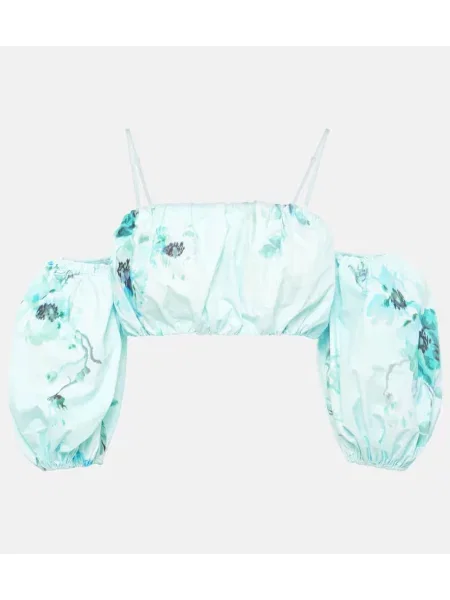 Cropp top Zimmermann cu model floral albastru