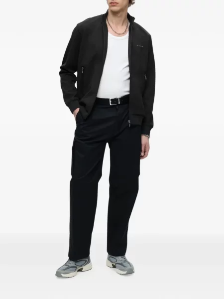Mikina na zip Karl Lagerfeld s autogramem černá