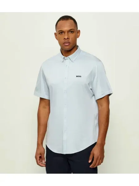 BOSS GREEN Cămașă ST_Motion S | stretch albastru