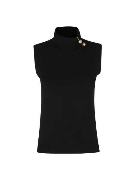 Top Alberta Ferretti wełniany czarny