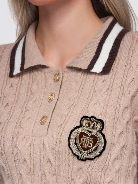 Polo majica Ombre smeđa