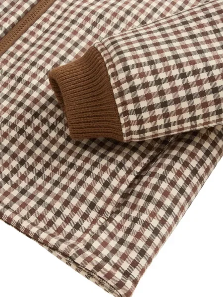 Geacă Woolrich în carouri maro