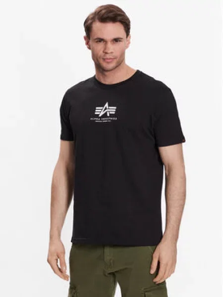 Футболка Alpha Industries Basic Mid Logo чорна