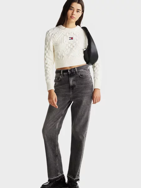 Прямые джинсы Tommy Jeans серые