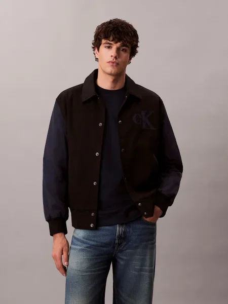 Calvin Klein Jeans Prechodná bunda tmavomodrá čierna