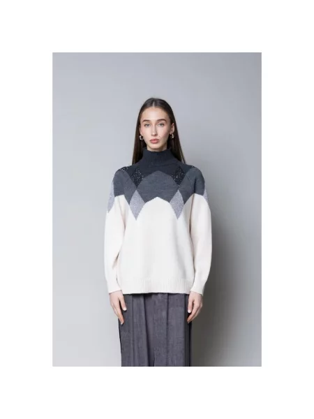 Sweter z golfem Kaos wełniany