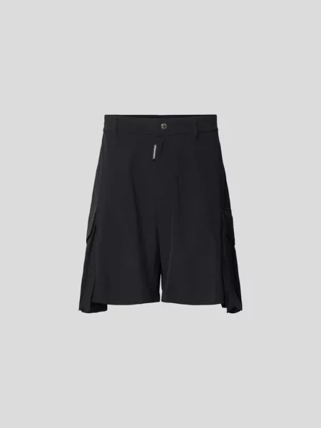 Szorty cargo z detal z logo Dsquared2 czarne