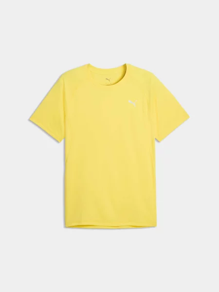 Спортивна футболка PUMA Run Velocity Tee poly комбінований верх жовтий