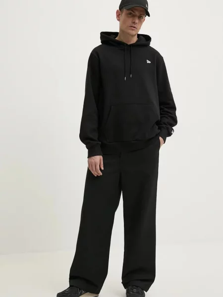 New Era bluza z kapturem gładka czarny