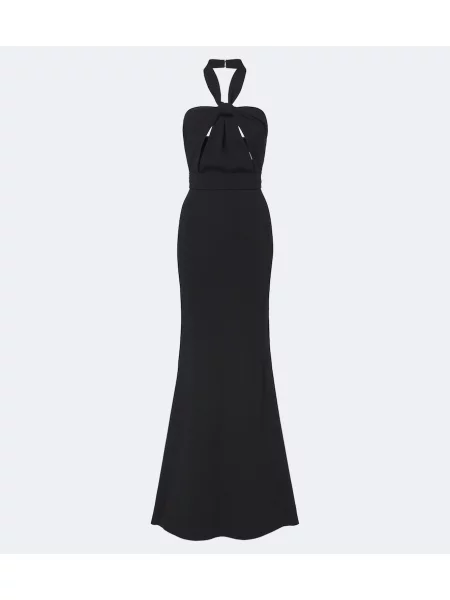 Šaty Elie Saab s výstřihem halter černé