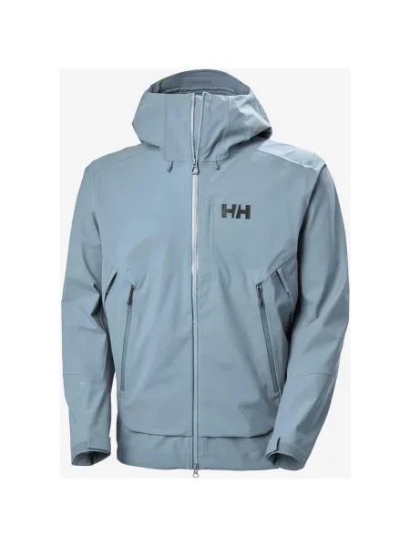 Kurtka z kapturem Helly Hansen Verglas Backcountry Shell Ski Free szarawy L niebieski