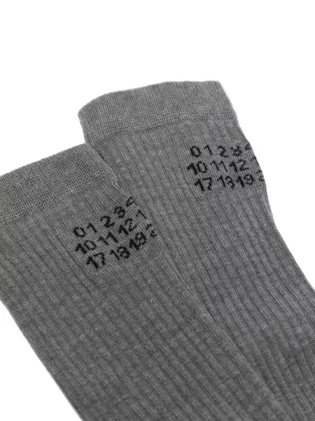Чорапи Mm6 Maison Margiela с принт сиво