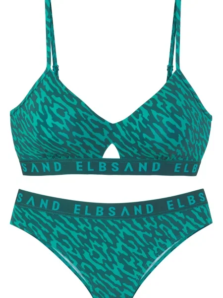 Elbsand Costum de baie două piese turcoaz / pin verde