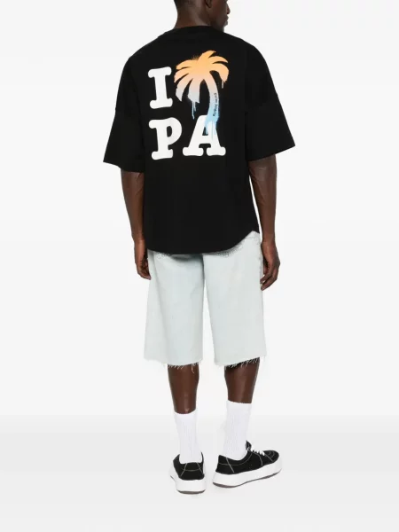 Tricou Palm Angels cu imagine negru