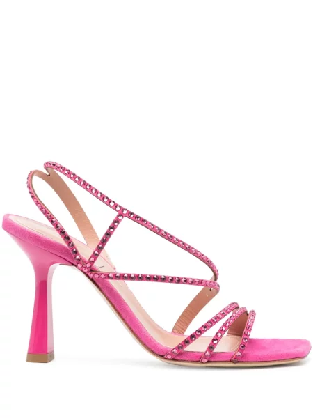 Sandale Alberta Ferretti din piele roz