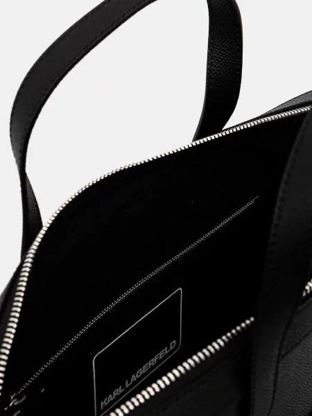 Кожаная сумка Karl Lagerfeld черная