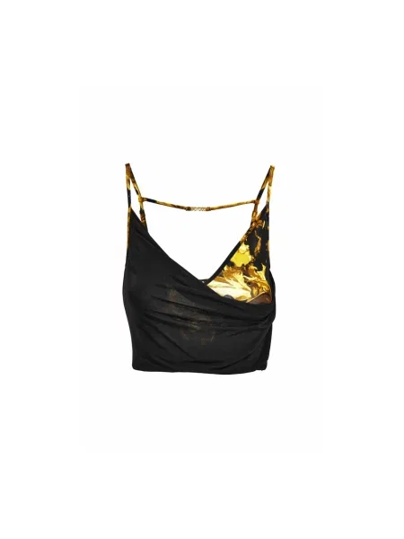 Top Versace Jeans Couture bez rękawów czarny