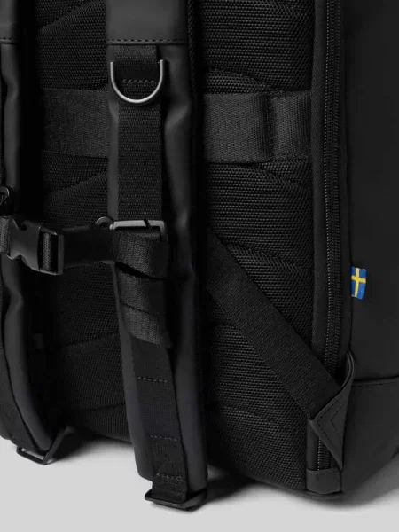 Plecak z detalem z logo model Spläsh Rolltop' Gaston Luga czarny