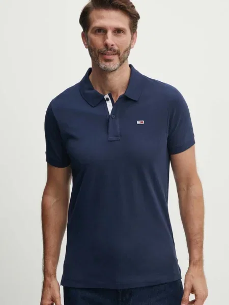 Polo Tommy Jeans albastru