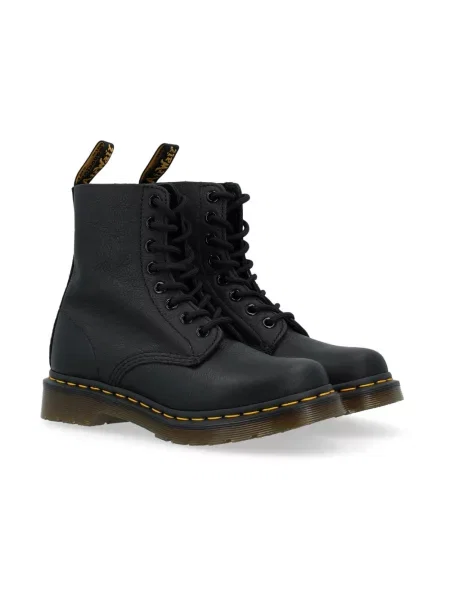 Botki Dr. Martens skórzane szare
