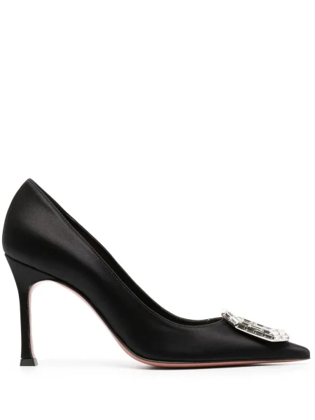 Pantofi cu toc Amina Muaddi de cristal negru