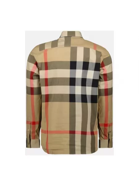 Koszula Burberry w kratę beżowa