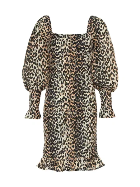 Rochie Ganni de mătase maro