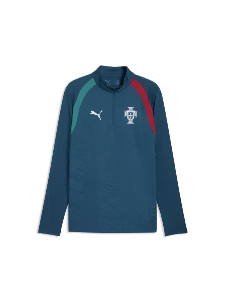 PUMA bluza treningowa z zamkiem Portugalia Akcesoria S niebieski