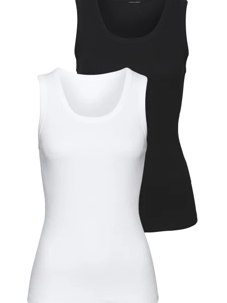 VIVANCE Top črna bela