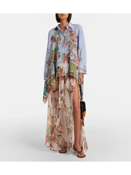 Fusta maxi Etro cu imagine alb