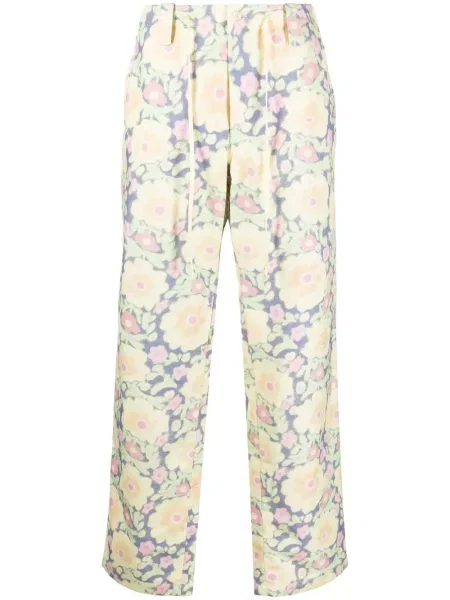 Pantaloni Jacquemus cu model floral cu imagine galben