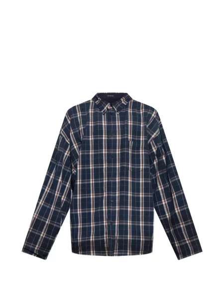 Reversibil cămașă Balenciaga în carouri albastru