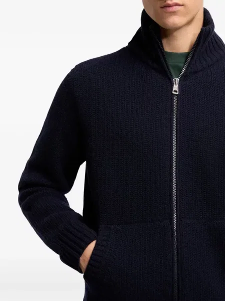 Kardigan Moncler z logo niebieski