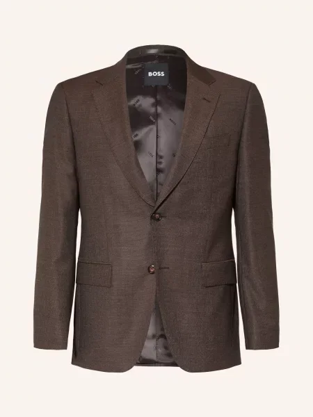 Boss Oblekové Sako Huge Slim Fit medium brown hnědé