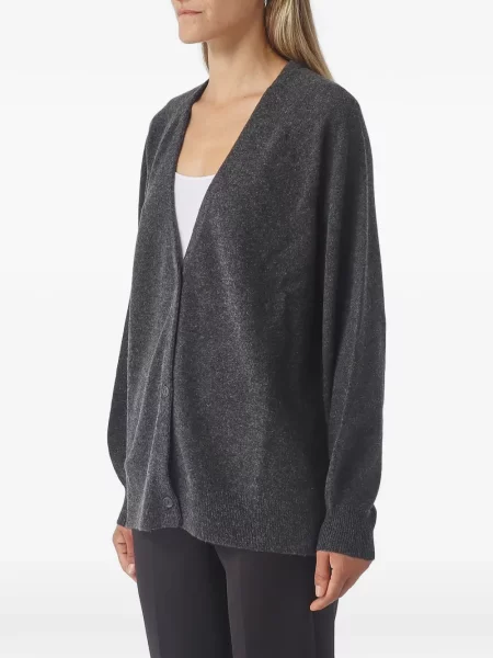 Cardigan Max Mara cu decolteu în V gri