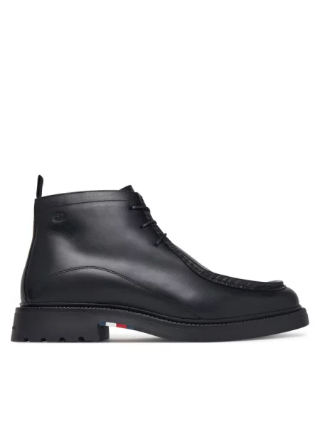 Tommy Hilfiger Trzewiki Corporate Casual Lth Moc Chukka czarny