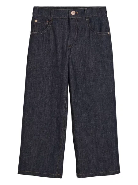 Jeansy straight leg dziecięce Brunello Cucinelli niebieskie