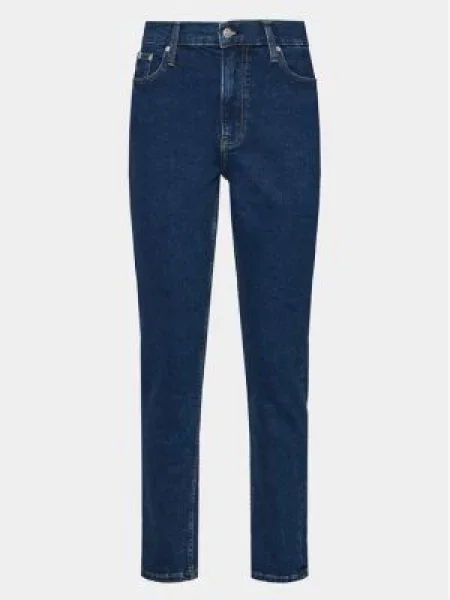 Calvin Klein Jeans Džinsai Mom Jean Tamsiai Mom Fit mėlyna