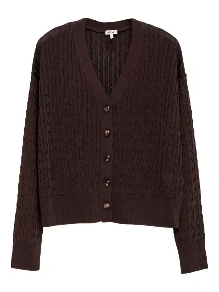 Cardigan Loewe tricotate maro