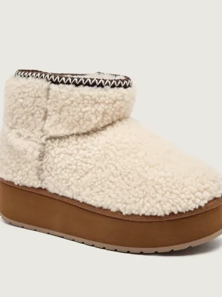 EMU Australia Bocanci Stinger Micro Flatform Teddy | lână bej
