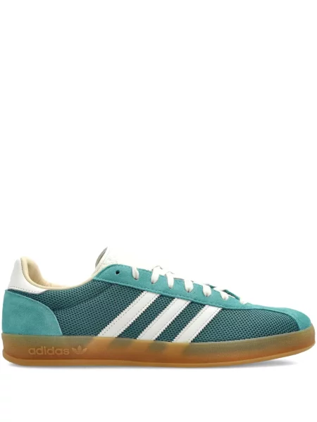 Cămașă Adidas cu dungi cu broderie clasică gri