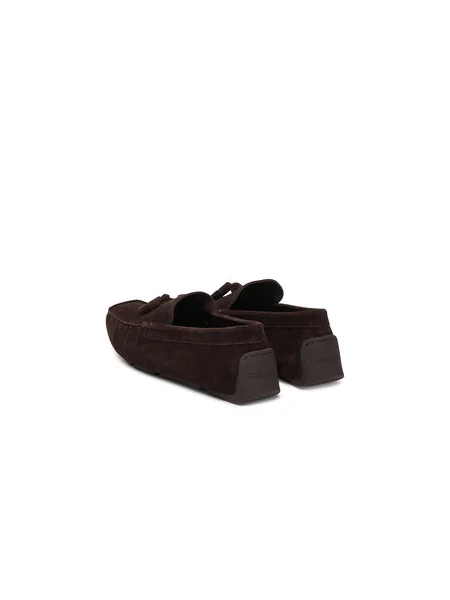 Semišové mokasíny Calvin Klein DRIVER TASSELS SU hnedá