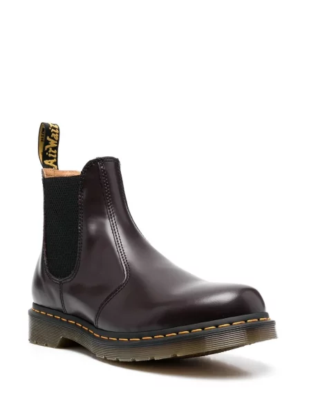 Botki Dr. Martens skórzane wsuwane czerwone